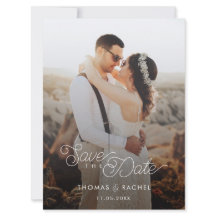 Calligraphie moderne Boho Photo Enregistrer la dat