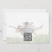 Save The Date Calligraphie moderne Code QR simple Photo Tendance (Dos)