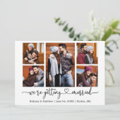 Save The Date Calligraphie moderne Coeur 5 Photo Se Marier (Debout devant)