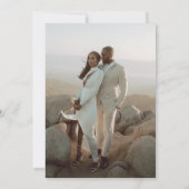 Save The Date Calligraphie moderne élégante mariage or (Dos)