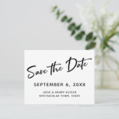 Save The Date Calligraphie moderne Enregistrer la date Gold Stri (Debout devant)