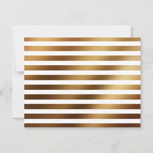 Save The Date Calligraphie moderne Enregistrer la date Gold Stri (Dos)