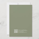 Save The Date Calligraphie moderne intemporelle code QR mariage (Dos)