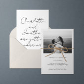 Save The Date Calligraphie moderne Mariage noir et blanc