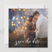 Save The Date Calligraphie Moderne Photo Mariage (Devant)