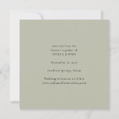 Save The Date Calligraphie Moderne Photo Mariage (Dos)