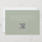 Save The Date Calligraphie moderne Sage Green Photo QR Code (Dos)