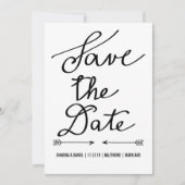 Save The Date Calligraphie Moderne Script Mariage Enregistrer La (Devant)