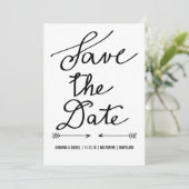 Save The Date Calligraphie Moderne Script Mariage Enregistrer La (Debout devant)