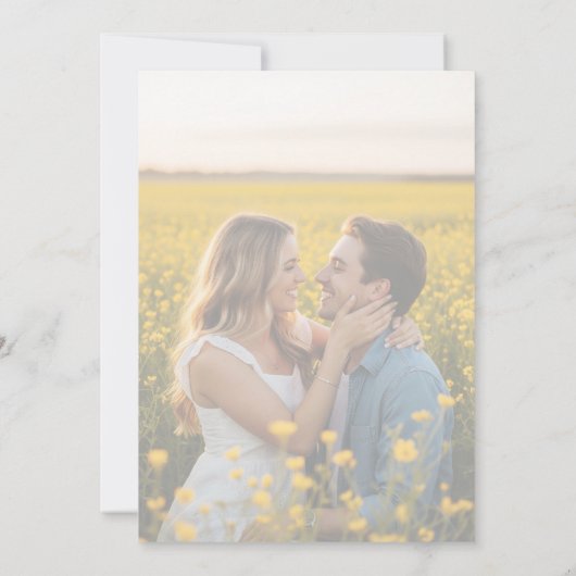Save The Date Calligraphie moderne Script superposer Mariage pho (Dos)