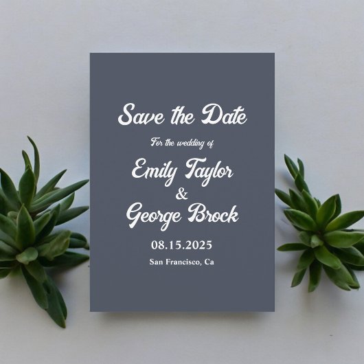 Save The Date Calligraphie moderne simple Classique Mariage élég