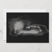 Save The Date Calligraphie noir blanc moderne Code QR (Dos)