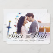 Save The Date Calligraphie noire moderne Typographie de script P (Devant)