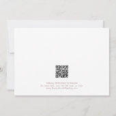 Save The Date Calligraphie or romantique Rose QR Code horizontal (Dos)