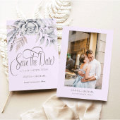 Save The Date Calligraphie Pastel Fleur beige Enregistrer la dat