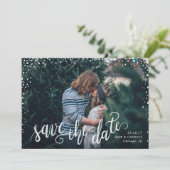 Save The Date Calligraphie Photo Enregistrer la date (Debout devant)