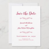 Save The Date Calligraphie Romantique à l'Écriture Délicate Mage (Devant)