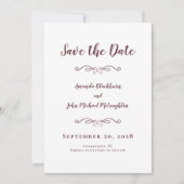 Save The Date Calligraphie romantique délicate en écriture Bourg (Devant)