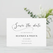 Save The Date Calligraphie romantique élégante (Debout devant)