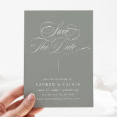 Save The Date Calligraphie romantique noir et blanc