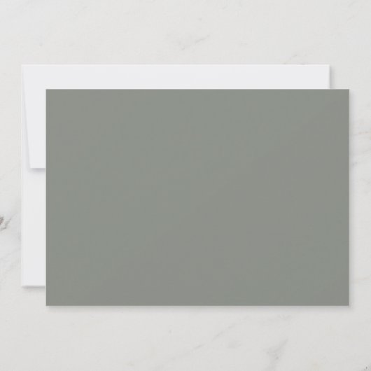 Save The Date Calligraphie romantique QR Code Sage Vert Horizont (Dos)