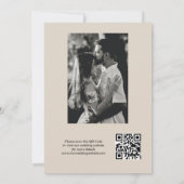 Save The Date Calligraphie romantique Script Photo Code QR (Dos)