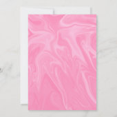 Save The Date Calligraphie rose minimale Mariage Abstrait artist (Dos)