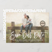 Save The Date Calligraphie rustique | Enregistrer notre Faire-pa (Devant / Derrière)