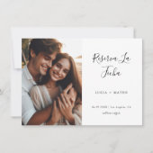 Save The Date Calligraphie simple Mariage espagnol photo (Devant)