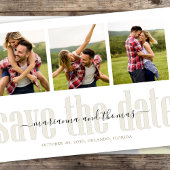 Save The Date Calligraphie Vélin Script Stylé Multi Photo