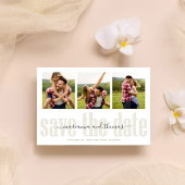 Save The Date Calligraphie Vélin Script Stylé Multi Photo