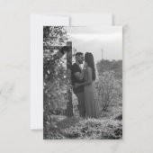 Save The Date Camélia encrée mariage rose gris brun (Dos)