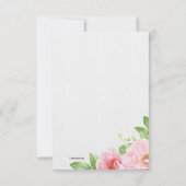 Save the Date Camellia Aankondiging Kaart (Achterkant)