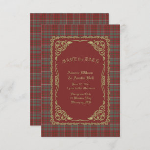 Save The Date Cameron Lochiel Scottish Tartan