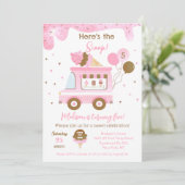 Save The Date Camion de crème glacée 5e 4e anniversaire Invitati (Debout devant)