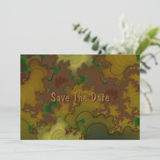 Save The Date Camo Fractal Enregistrer La Date (Debout devant)