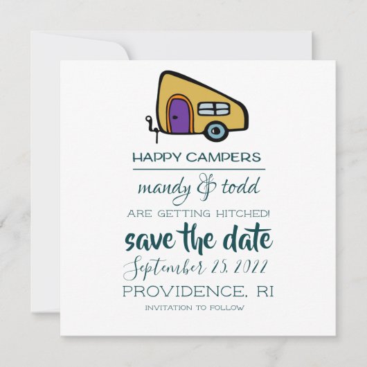 Save The Date Camper Enregistrer La Date (Devant)