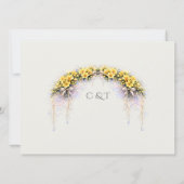 Save The Date Canary Yellow Romantic Freesia Floral Wedding (Dos)