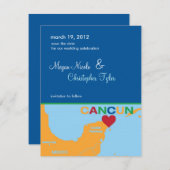 Save The Date Cancun Mexique Enregistrer la date Annonce (Devant / Derrière)