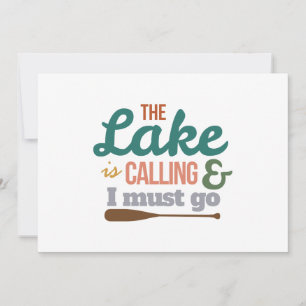 Save The Date Canoë Le Lac Appelle Et Je Dois Aller Idée Cadeau