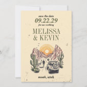 Save The Date Canyon Couple hors route (Devant)