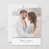 Save The Date Cape Cod Map Élégante Destination Mariage (Dos)