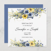 Save The Date Cape Cod Summer Floral Wedding Enregistrer la cart (Devant / Derrière)