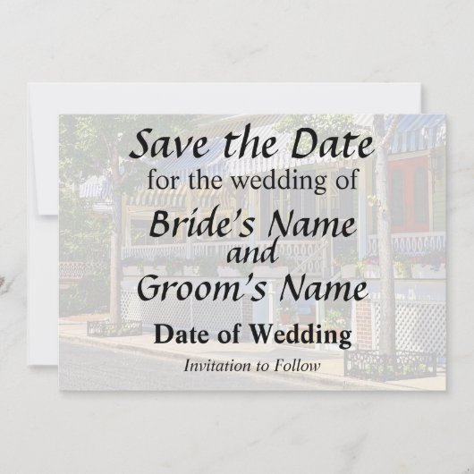 Save The Date Cape May NJ – Restaurant sur Jackson Street (Devant)