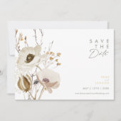 Save The Date Capricieuse Fleur Sauvage Horizontale Enregistrer (Devant)