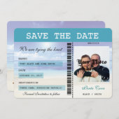 Save The Date Caraibes Dreamz Boarding Pass Enregistrer la date (Devant / Derrière)