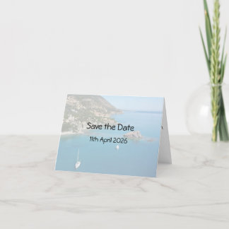 Save the date card - Cyprus zeegezicht Bedankkaart