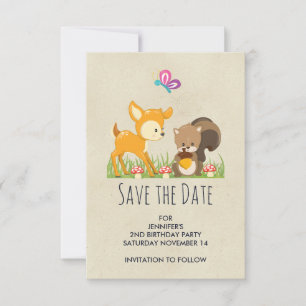 Save The Date Caricature en bois mignon