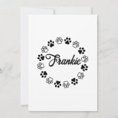 Save The Date Carlin Chien Anniversaire Fête Chiot Paw-ty Annive (Dos)