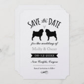 Save The Date Carlin Silhouettes Mariage Enregistrer la date Inv (Devant / Derrière)